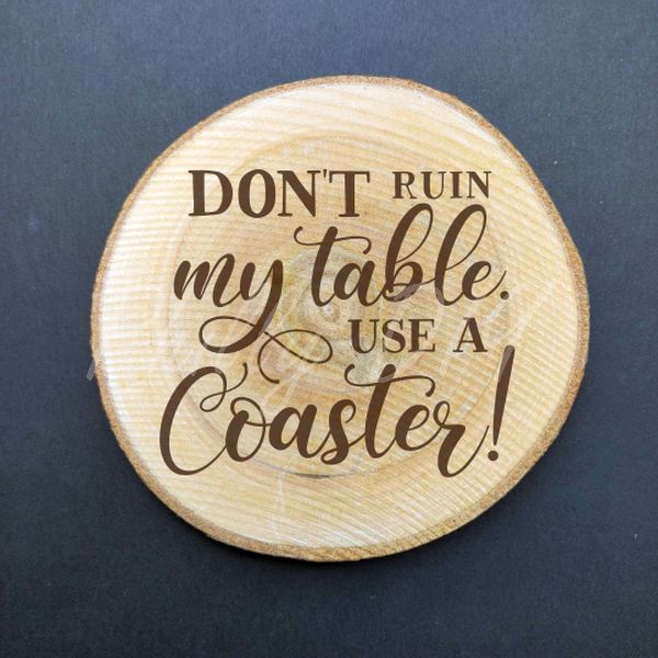 Funny Drink Themed Birch Wood Coasters - set of 4