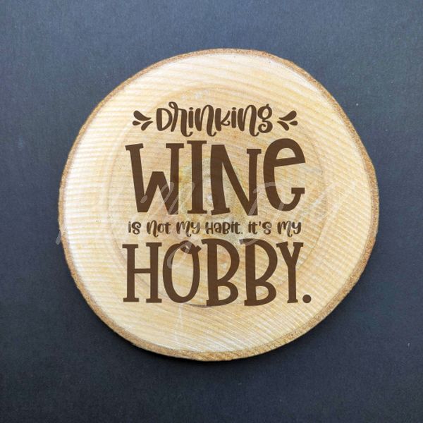 Funny Drink Themed Birch Wood Coasters - set of 4